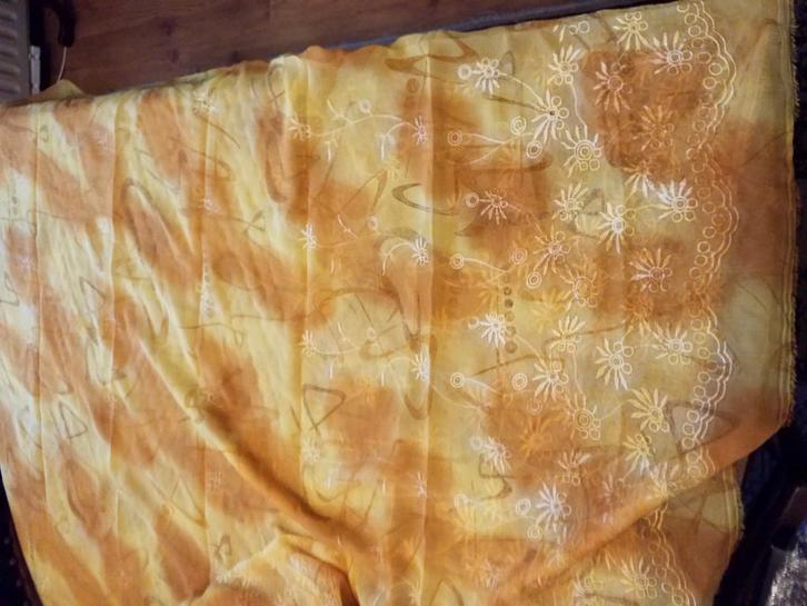 Sari stof buikdans stof, Hobby en Vrije tijd, Stoffen en Lappen, Katoen, 30 tot 120 cm, 30 tot 200 cm, Ophalen of Verzenden