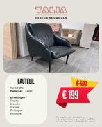 Fauteuil, Minder dan 75 cm, Nieuw, Leer, Ophalen of Verzenden