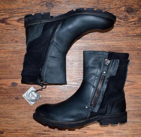 YELLOW CAB - zwart leren enkellaarzen Engine - maat 40, Kleding | Heren, Schoenen, Nieuw, Boots, Zwart, Ophalen of Verzenden