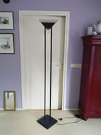 zwart stalen staande lamp, Huis en Inrichting, Lampen | Vloerlampen, Ophalen, Gebruikt, Glas, 150 tot 200 cm