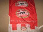 4 PSV CL vlaggen tegen Bayern Munchen 2016 & Barca 2018, Ophalen of Verzenden, Zo goed als nieuw, PSV, Vaantje of Sjaal