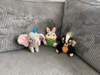 3 kleine (2 vintage) Disney knuffels Flower Thumper Dumbo, Ophalen of Verzenden, Bambi of Dumbo, Zo goed als nieuw, Knuffel