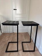 Bijzettafel 2 stuks van zwart hout, Huis en Inrichting, Tafels | Bijzettafels, Ophalen, Minder dan 55 cm, Gebruikt, 60 cm of meer
