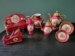 Vintage Limoges miniatuur theeservies, bankje, bordjes, 8-dl, Antiek en Kunst, Antiek | Servies compleet, Ophalen of Verzenden