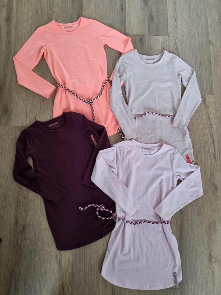 4 Jurkjes lange mouw 4President Maat 122-128 ZGAN, Kinderen en Baby's, Kinderkleding | Maat 122, Zo goed als nieuw, Meisje, Jurk of Rok