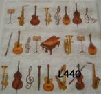 OPRUIMING servetten decoupage – muziekinstrumenten L440 – 4x, Nieuw, Materiaal, Verzenden