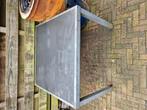 Gratis af te halen! Tuintafel met glazen plaat, Ophalen, Gebruikt, Rechthoekig, Aluminium