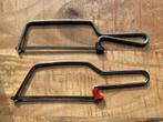 Twee stuks mini ijzerzaag met zaagbladen, Doe-het-zelf en Verbouw, Gereedschap | Handgereedschap, Ophalen of Verzenden, Gebruikt