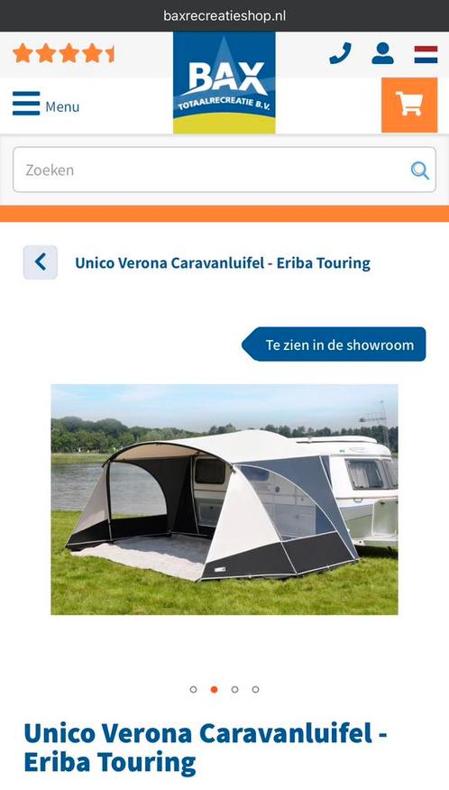 Voortent-luifel Unico Verona voor o.a. Eriba 310, Caravans en Kamperen, Voortenten en Luifels, Zo goed als nieuw, Unico Ventura