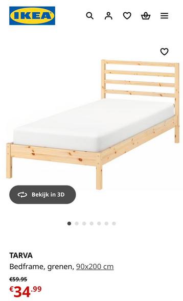 IKEA bed + lattenbodum + matras Amper Gebruikt! - afbeelding 2