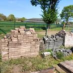Betonklinkers +- 18 m2, kleur rood en grijs, Tuin en Terras, Tegels en Klinkers, Ophalen, Gebruikt, Klinkers, 10 m² of meer