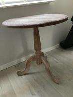 Wijntafel, Huis en Inrichting, Tafels | Bijzettafels, Ophalen, Minder dan 55 cm, Gebruikt, Rond