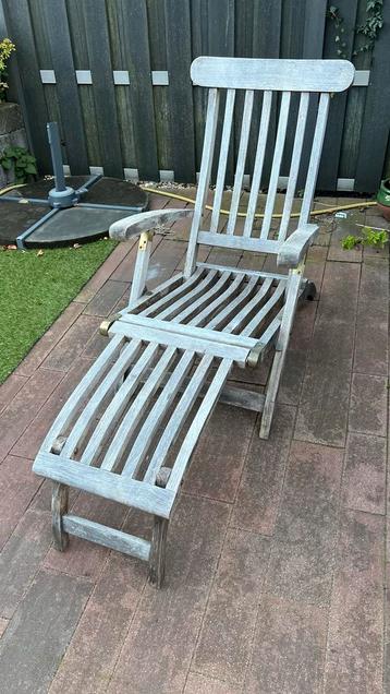 Teakhouten Ligstoel - Tuinmeubel beschikbaar voor biedingen