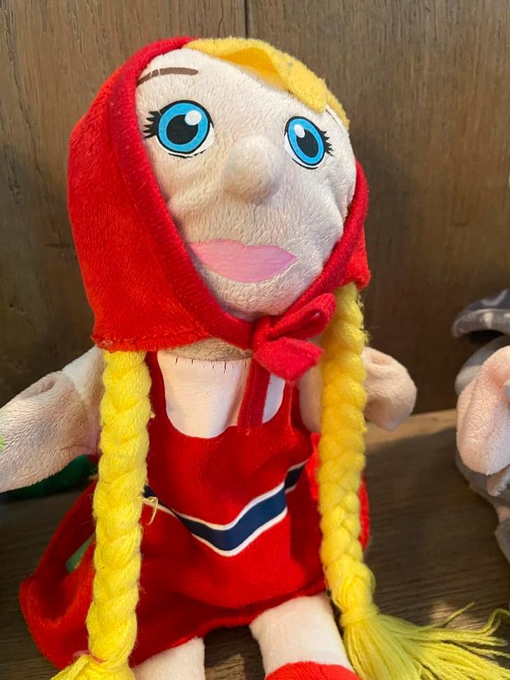 Efteling Handpoppen Set - 4 stuks, Kinderen en Baby's, Speelgoed | Knuffels en Pluche, Gebruikt, Overige typen, Ophalen of Verzenden