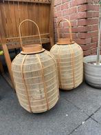 2 x Rotan Windlicht Net Nieuw (Intratuin), Huis en Inrichting, Woonaccessoires | Kandelaars en Kaarsen, Ophalen, Zo goed als nieuw