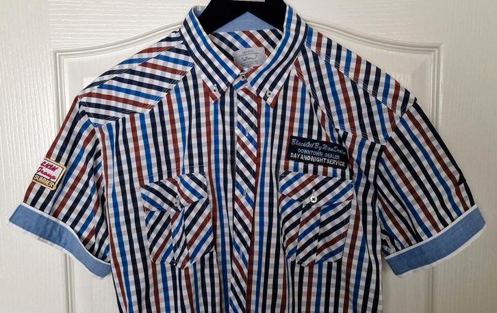 Prachtig Italiaans korte-mouw overhemd van WAM mt. XL, Kleding | Heren, Overhemden, Zo goed als nieuw, Halswijdte 41/42 (L), Overige kleuren