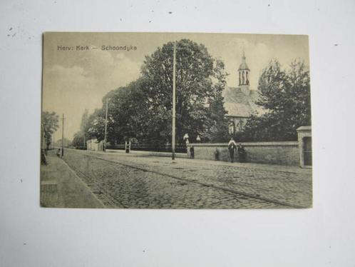 Ansichtkaarten Nederland, TC 8-46 Schoondijke, o.a. Herv. K, Verzamelen, Ansichtkaarten | Nederland, Ongelopen, Zeeland, Voor 1920
