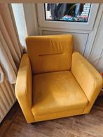 Okergele Fauteuil ZO SNEL MOGELIJK WEG, Huis en Inrichting, Fauteuils, Ophalen, Zo goed als nieuw, 75 tot 100 cm