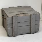 Brocante vintage industriele kist opbergkist speelgoedkist, Ophalen, Gebruikt, 50 tot 100 cm, Onbekend