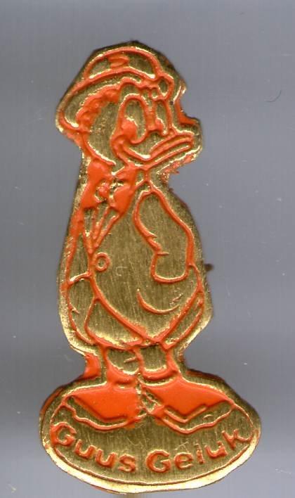 Guus Geluk oranje op koper Walt Disney speldjes( R_108 ), Verzamelen, Speldjes, Pins en Buttons, Nieuw, Speldje of Pin, Figuurtje