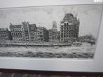 BOLWERK ETSte Rotterdam,F,.de Groen,  met bruggen Wittehuis, Antiek en Kunst, Kunst | Etsen en Gravures, Ophalen of Verzenden