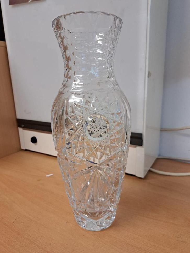 Kristallen Vaas Vintage Boho, Huis en Inrichting, Woonaccessoires | Vazen, Gebruikt, Overige kleuren, Minder dan 50 cm, Glas, Ophalen