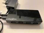 Nedis 4poort powered USB hub, Ophalen of Verzenden, Zo goed als nieuw