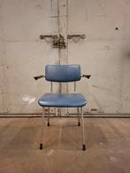 Vintage Gispen 1235 buisframe stoel jaren 60 blauw skai, Huis en Inrichting, Stoelen, Ophalen, Blauw, Leer, Zo goed als nieuw