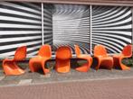 6 oranje Verner Panton S chairs Fehlbaum design space age, Huis en Inrichting, Stoelen, Kunststof, Gebruikt, Overige kleuren, Ophalen of Verzenden