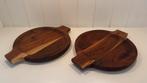 2 Houten Serveerplanken / Borden, Schaal, Rond, Ophalen of Verzenden, Zo goed als nieuw