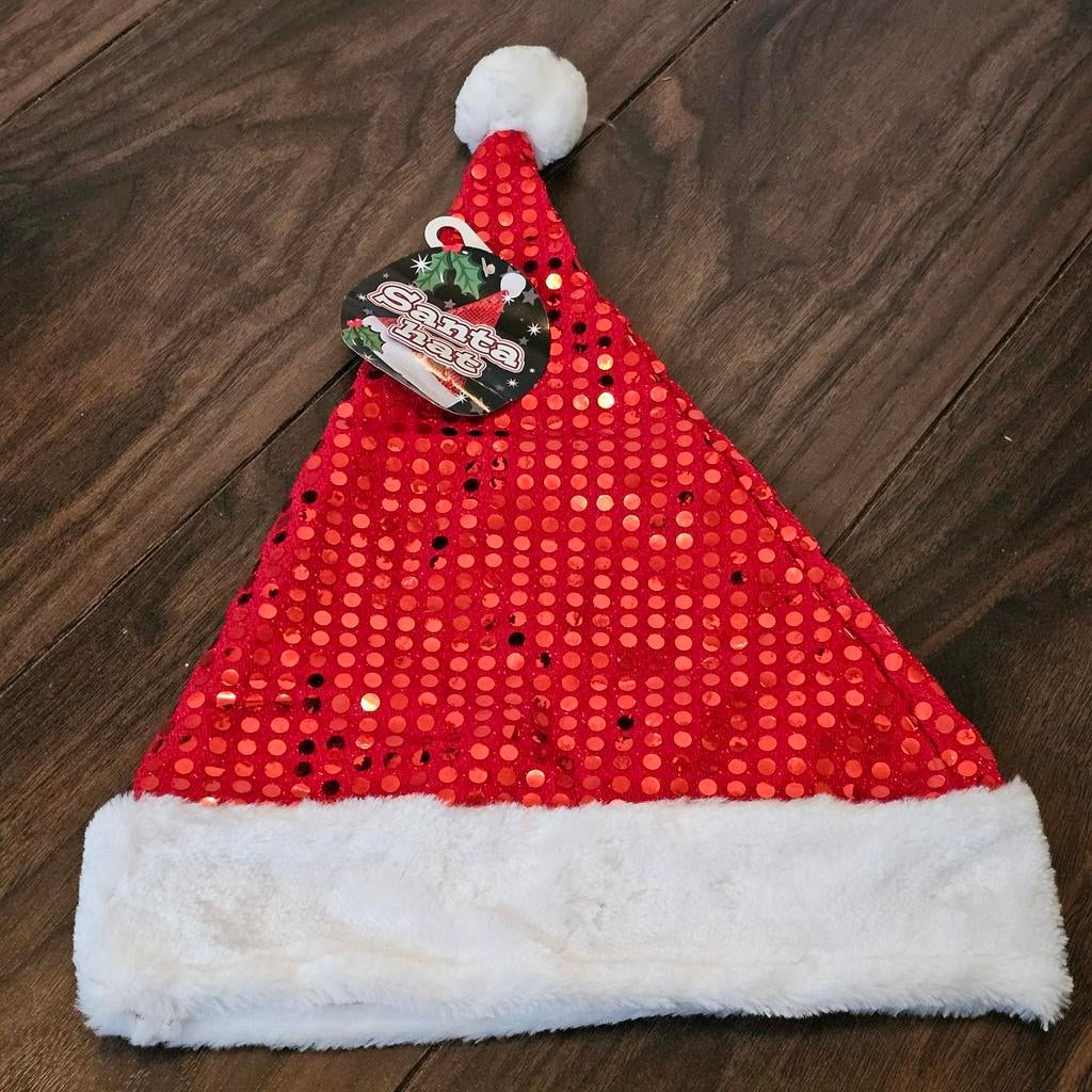 Kerstmuts glitter, Ophalen of Verzenden, Nieuw, Carnaval, Accessoires