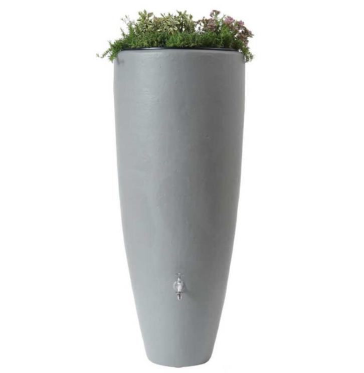 2IN1 regenton 300 liter grijs  62(max) x h.145 cm C, Tuin en Terras, Regentonnen, Zo goed als nieuw, Kunststof, 150 liter of meer