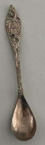 VINTAGE verzilverd geboortelepel theelepel, Antiek en Kunst, Ophalen of Verzenden
