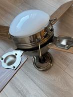 Mooie vintage plafondventilator met verlichting, Ophalen of Verzenden, Gebruikt, Hout, 100 tot 150 cm