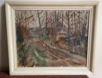 Expressionistisch boerderijlandschap, Antiek en Kunst, Kunst | Schilderijen | Klassiek, Ophalen of Verzenden