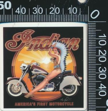 Sticker: Indian - Americas First Motorcycle, Verzamelen, Stickers, Zo goed als nieuw, Auto of Motor, Ophalen of Verzenden