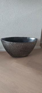 Zware robuuste stenen bloempot / pot grijs/zilver, Ophalen, Zo goed als nieuw