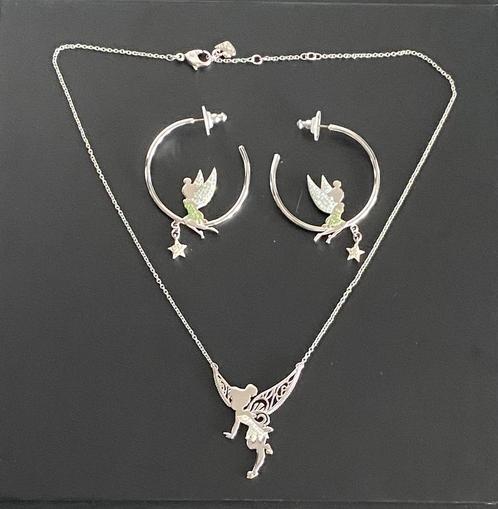 Swarovski Tinkerbell oorbellen en ketting, Sieraden, Tassen en Uiterlijk, Oorbellen, Zo goed als nieuw, Hangers, Overige materialen