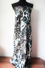 BODYFLIRT Boutique Wit/Zwart/Turquoise Strapless Panter Jurk, Blauw, Ophalen of Verzenden, Zo goed als nieuw, Bodyflirt Boutique