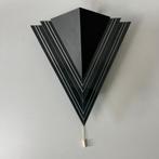 Vintage driehoekige wandlamp - zwart -Memphis stijl 4x, Huis en Inrichting, Lampen | Wandlampen, Gebruikt, Onbekend, Ophalen of Verzenden