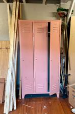 Vintage metalen locker - Zalmroze, Huis en Inrichting, Ophalen, Gebruikt