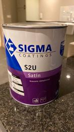 Verf zijdeglans 9016 (verkeerswit), Doe-het-zelf en Verbouw, Verf, Beits en Lak, Ophalen of Verzenden, Nieuw, Wit