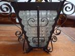 Smeedijzeren art deco lamp, hallamp, Antiek en Kunst, Antiek | Lampen, Ophalen of Verzenden