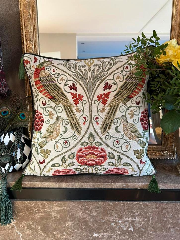 kussensloop 4545 cm – William Morris vogels, Antiek en Kunst, Kunst | Schilderijen | Abstract, Ophalen of Verzenden
