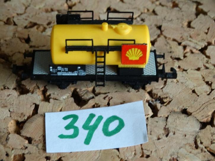 N-Spoor: ketelwagons, 5 x Shell en 1 x Esso. Fleischmann., Hobby en Vrije tijd, Modeltreinen | N-Spoor, Zo goed als nieuw, Wagon