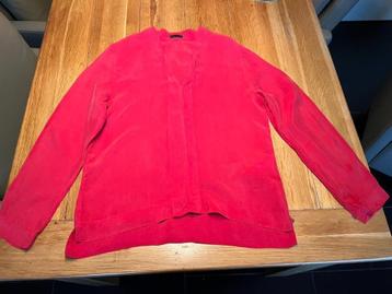 Rode cupro Drykorn blouse, maat 1 = 38/40 beschikbaar voor biedingen
