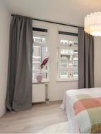Beton grijs grijze verduisterende gordijnen, Huis en Inrichting, Ophalen of Verzenden, Zo goed als nieuw, 200 cm of meer, Grijs