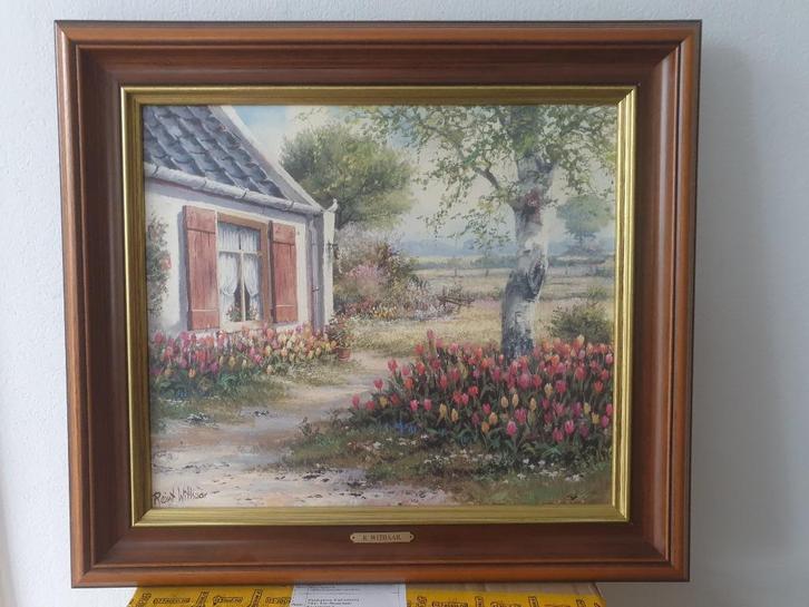 Schillderij in lijst Reint Withaar, Antiek en Kunst, Kunst | Schilderijen | Klassiek, Ophalen of Verzenden