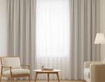 Velvet verduisterend gordijn 140 x 250 cm taupe, 100 tot 150 cm, 200 cm of meer, Beige, Ophalen of Verzenden