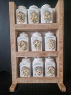 Vintage Kruidenrek met Kruidenpotjes Tjitske van Nus., Ophalen of Verzenden, Gebruikt